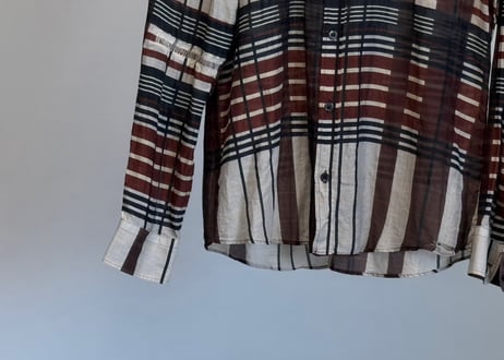 dries van noten check shirt