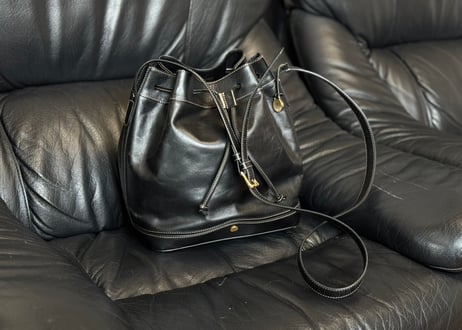 gold pfeil leather shoulder bag
