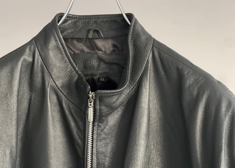 90's zip up leather blouson