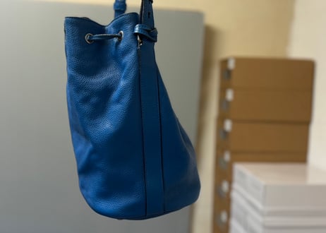 alexander mcqueen leather bag blue
