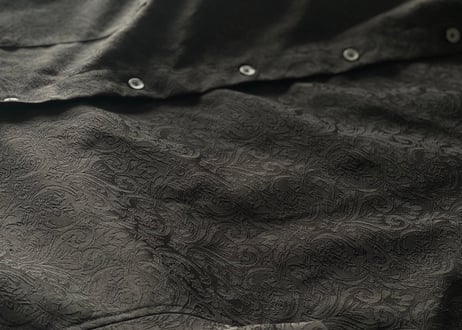 90s jacquard over size shirt
