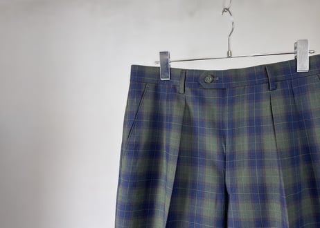 paris check trousers dead stock
