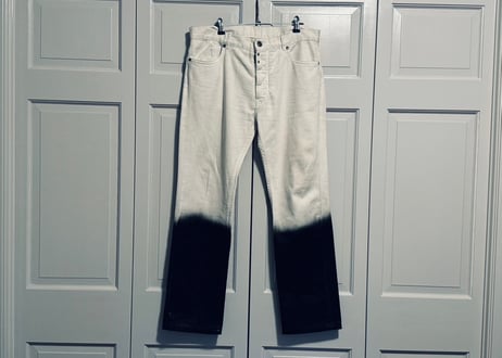 maison margiela bicolor denim pants