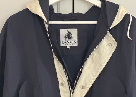 90s lanvin nylon hoodie coat