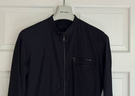 prada logo shirt jacket