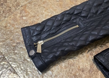 Trussardi quilting leather jacket dead stock