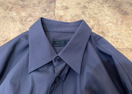 prada pocket shirt gray