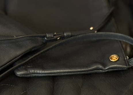 celine by ”Phoebe Philo” logo leather shoulder bag