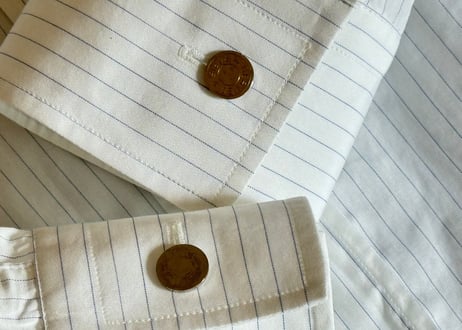 hermes serie button stripe shirt