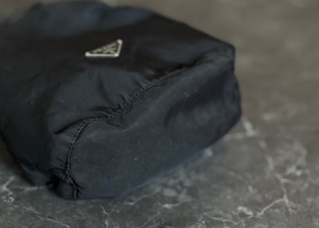 prada nylon "巾着" bag black #A
