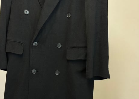 pure cashmere double long coat #H