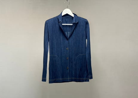 isseymiyake pleats denim jacket