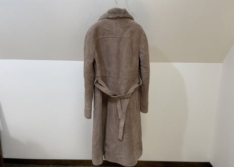 80s balenciaga made in belgium leather fur coat