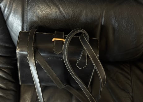 jilsander "本人期" logo leather bag