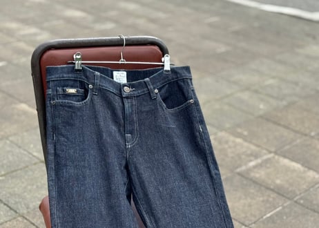 armani collezioni boots cut denim pants