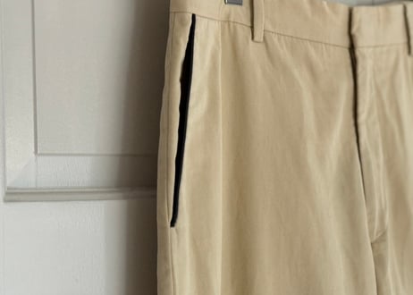 hermes leather piping wide pants