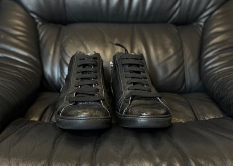 prada leather sneakers #1