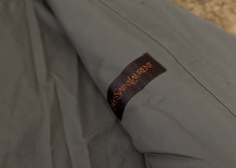yves saint laurent double trench coat
