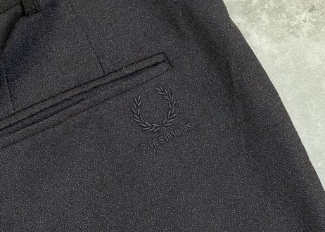 rafsimons  × fred perry tuxedo trousers