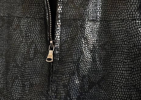 python embossing leather jacket