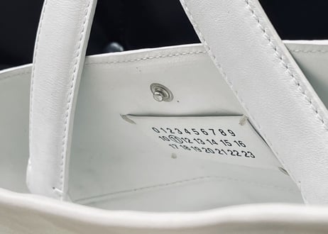 maison margiela python leather bag