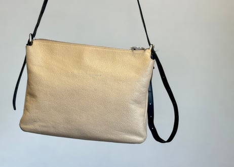 mm6 leather logo shoulder bag