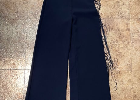 mm6 maison margiela 2018aw  fringe wide pants dead stock