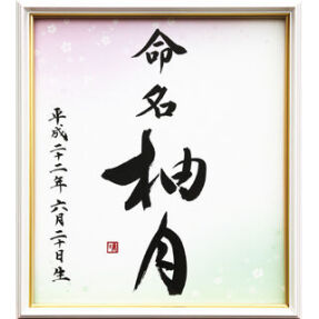 命名書（通常版・額付）【オーダー制作品】 | 書の部屋®️