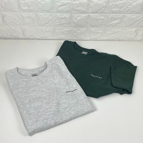 Hanaoka-ロゴユースＴシャツ【アッシュ】