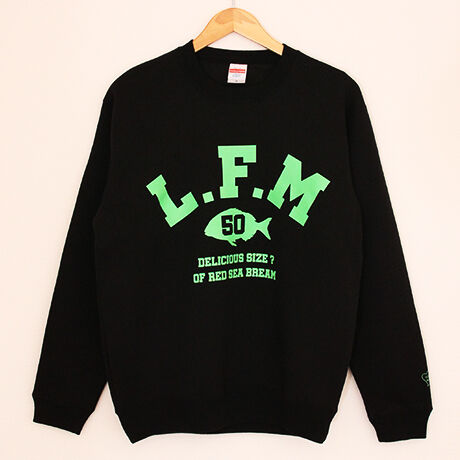 "L.F.M"Red sea bream裏起毛クルーネックスウェット