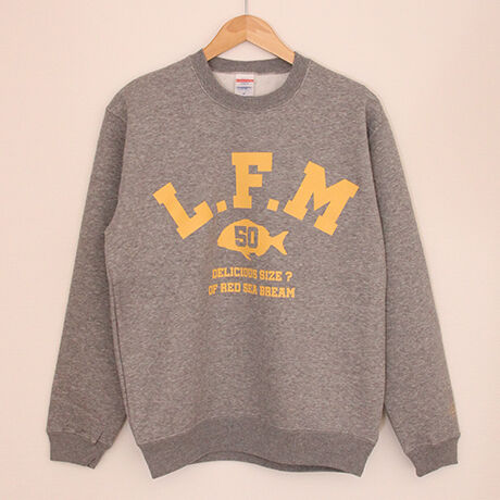 "L.F.M"Red sea bream裏起毛クルーネックスウェット