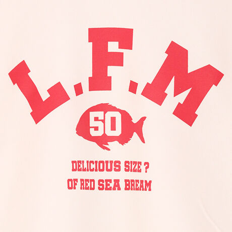"L.F.M"Red sea bream裏起毛クルーネックスウェット