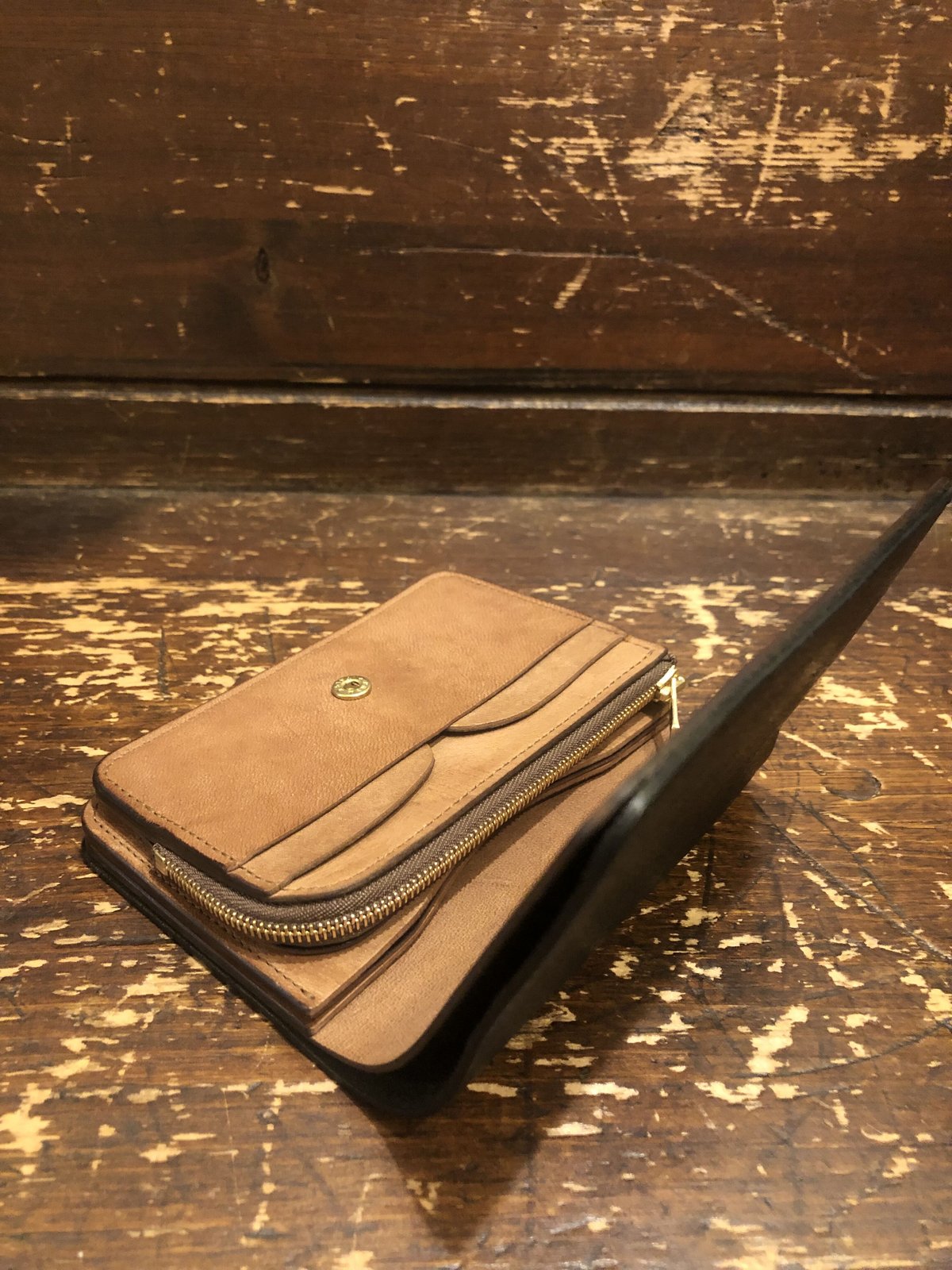 forme short wallet flp-26 ダークブラウン tigres forme: flp-26 Short wallet/Tigres black × shf