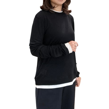 再入荷　レイヤード風ニット