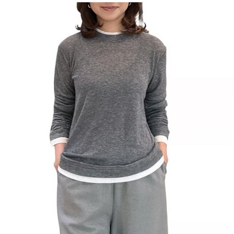 再入荷　レイヤード風 ニット