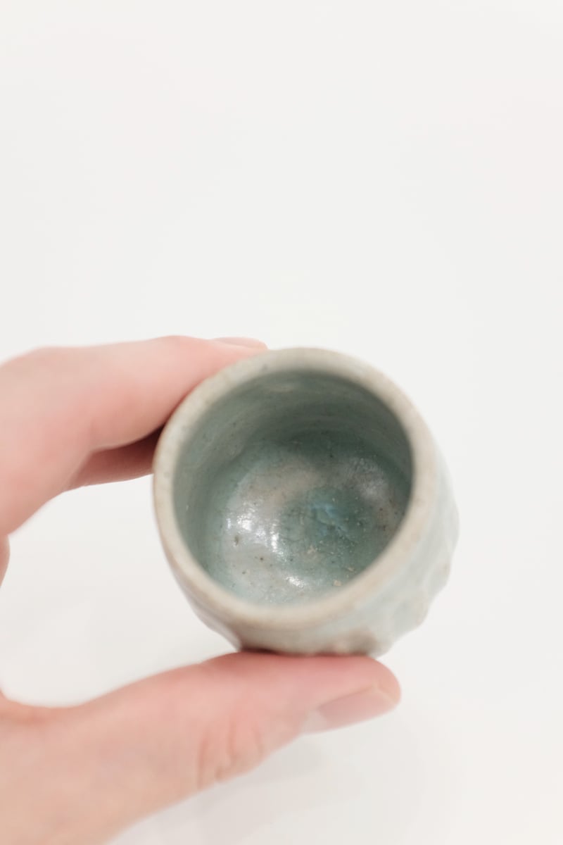 ジャックさん専用です。スコータイ王朝 宋胡録 青磁 鎬 筒盃 ジャックさん専用です。スコータイ王朝 宋胡録 青磁 鎬 筒盃 fit