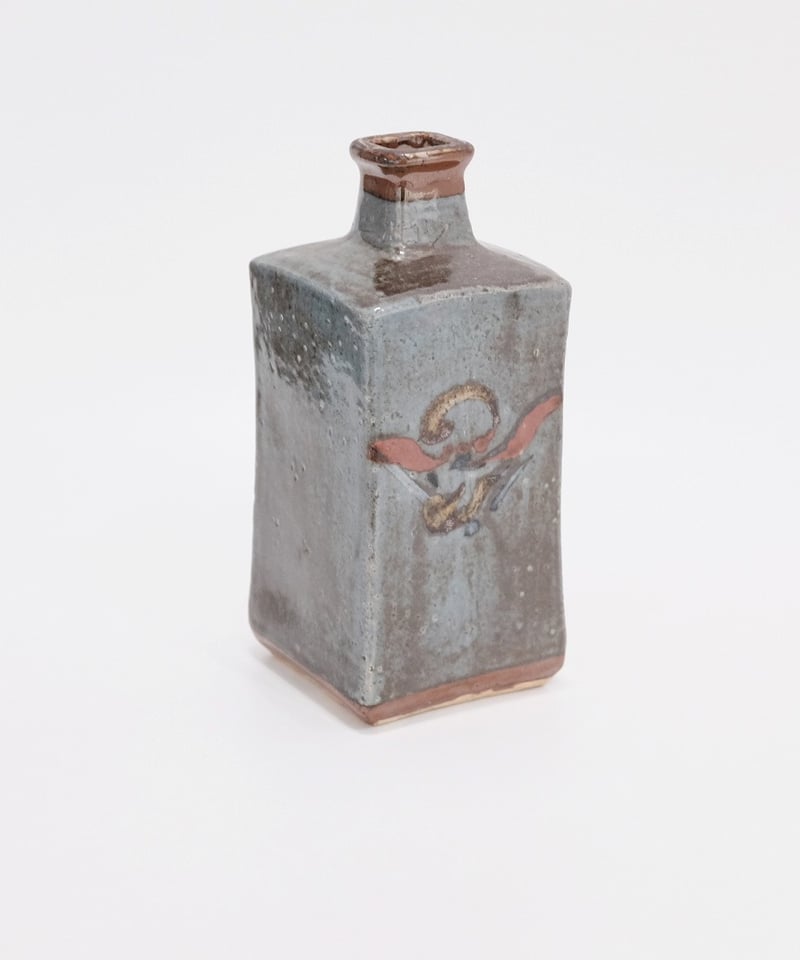 河井寛次郎作　鶴首　灰釉瓶子　共布共箱　M R8846 河井寛次郎 四方瓶子 | LAPIN ART ONLINE