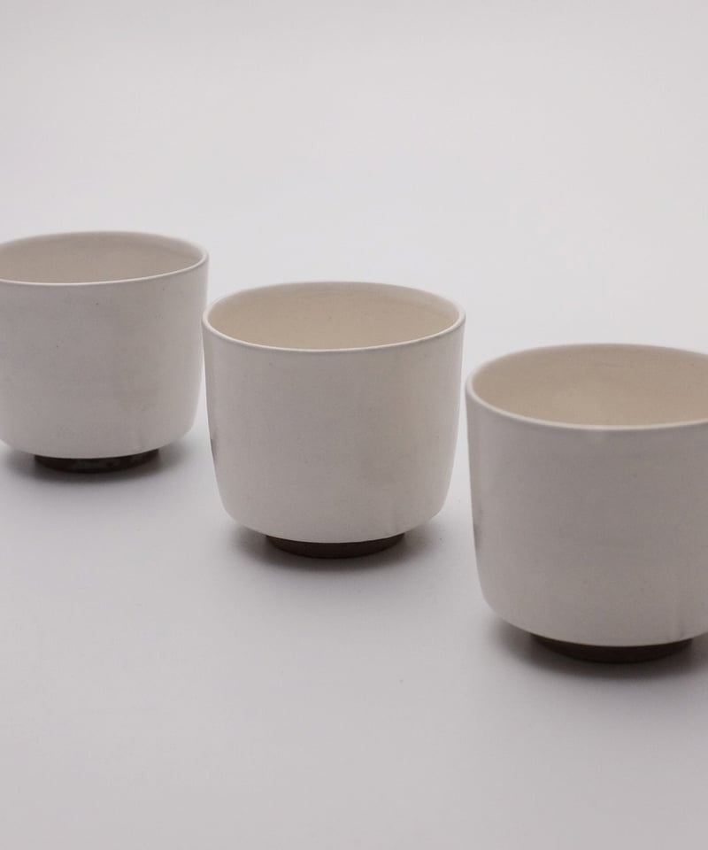 割引❗️【未使用 美品】「母」 三玄窯 中里重利 唐津 絵粉引 向付 5客 C⑦ 三玄窯 粉引瓜形湯呑 | LAPIN ART ONLINE