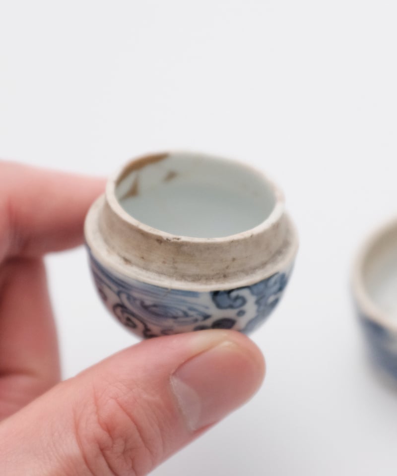 茶道具 古染付 丸香合 明時代 唐物(K-XA862) 茶道具 古染付 丸香合 明時代 唐物(K-XA862) Yahoo!オークション