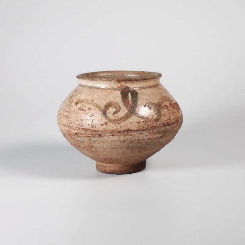 2216 骨董　唐子絵　壺　時代物 2216 骨董 唐子絵 壺 時代物