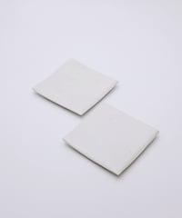 岡晋吾 白瓷四角板皿