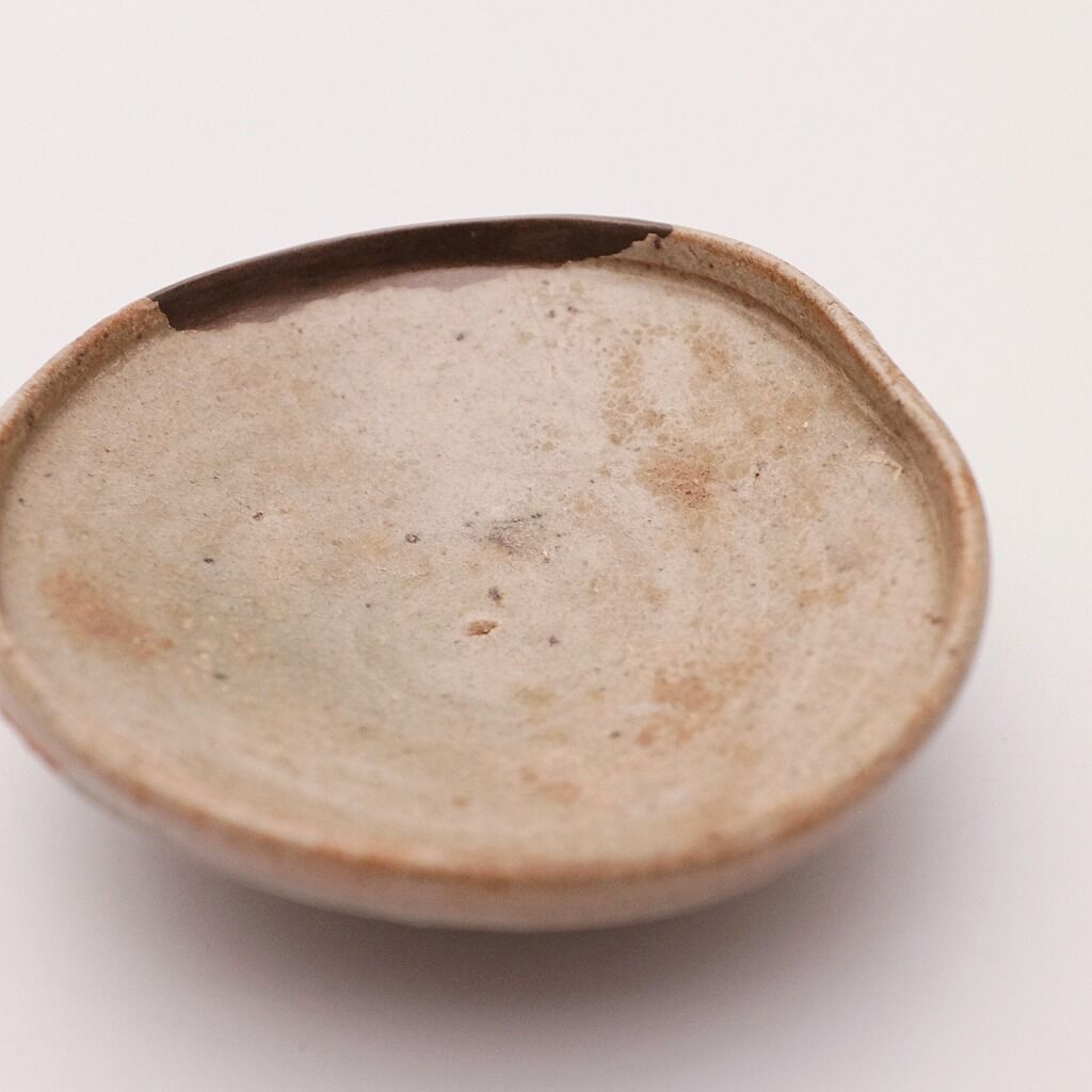 古唐津朝唐双耳古皿　古箱付き　I31-2 古唐津朝唐双耳古皿古箱付きI31-2