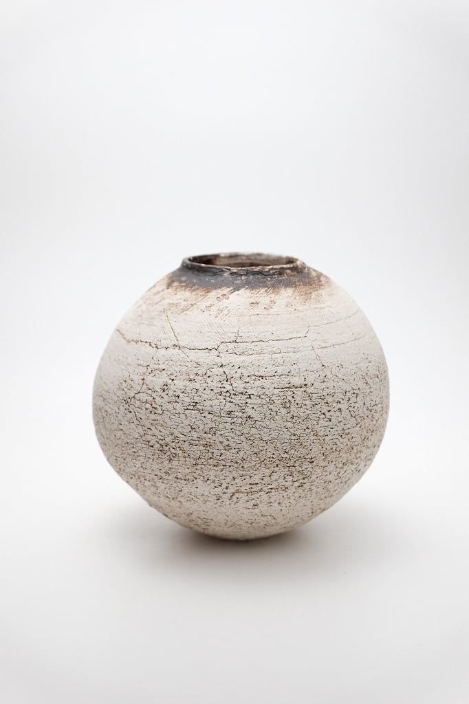 【池坊　時代物　花瓶　オブジェ　Japanese modern モダン】 SAKI black top moon jar | LAPIN ART ONLINE