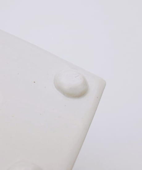 岡晋吾 白瓷四角板皿