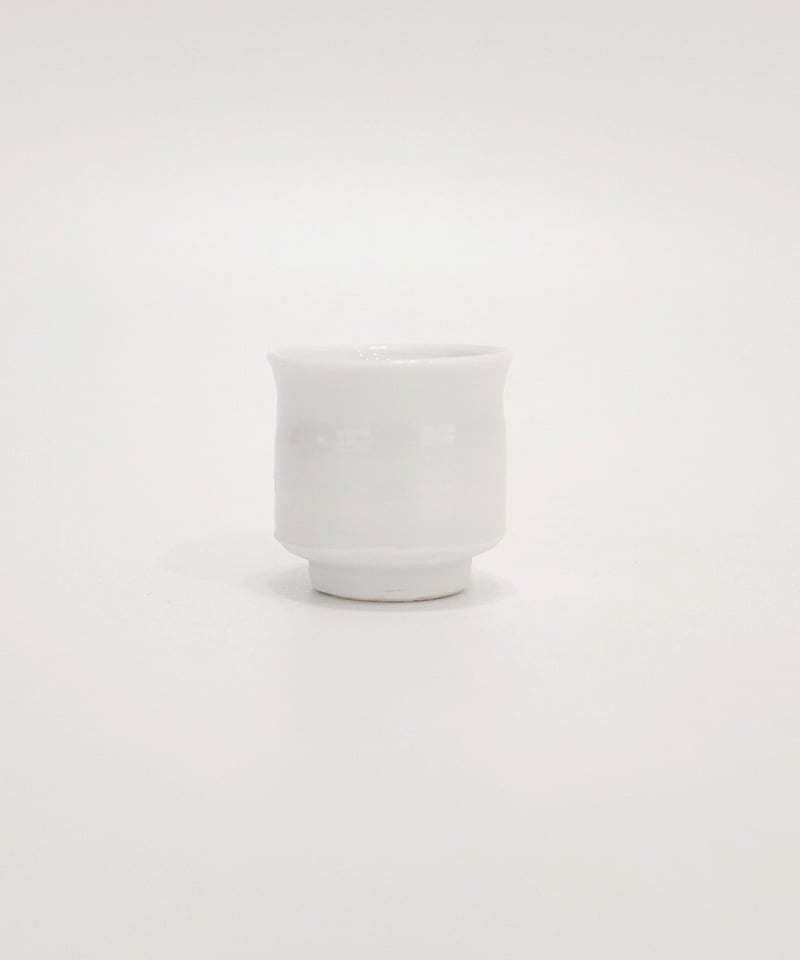 作家物　陶芸家　鯉江良二　白泥　ぐい呑　猪口　1985年 白磁ぐい呑 作家「鯉江良二」