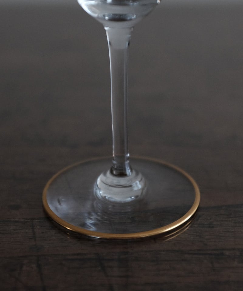 ヴィンテージバカラ 金彩ワイングラス パーフェクション フルート
