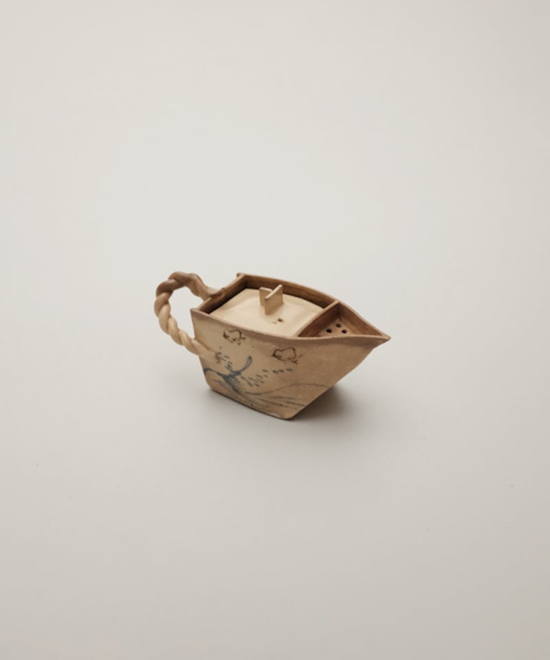 骨董品/辰砂水指☆支那焼☆ 錦光山 船型急須 京焼 | LAPIN ART ONLINE