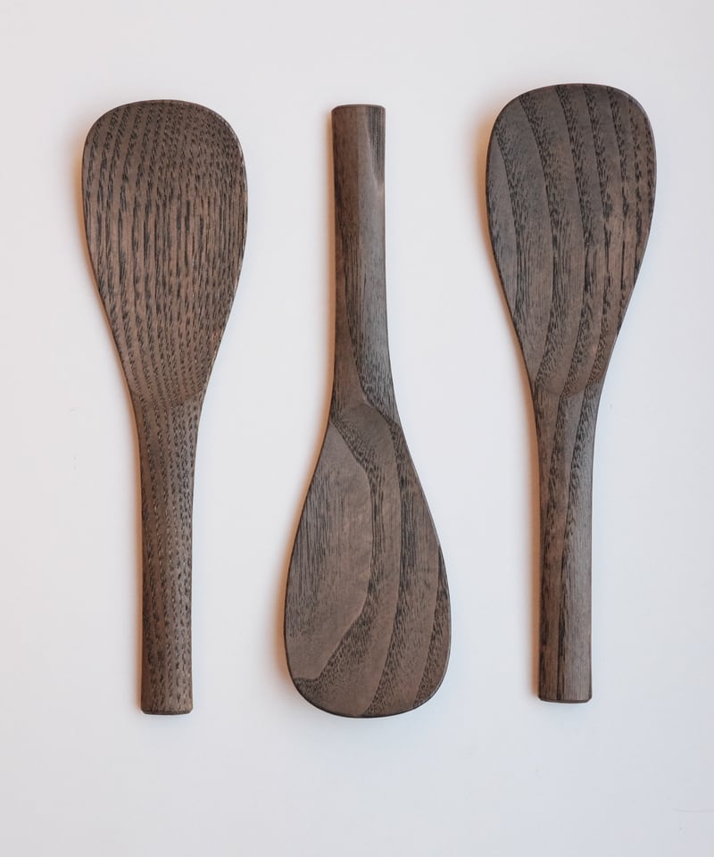 金城貴史氏の木製スプーン 1点物 金城貴史 杓文字 クリ 仄黒 | LAPIN ART ONLINE