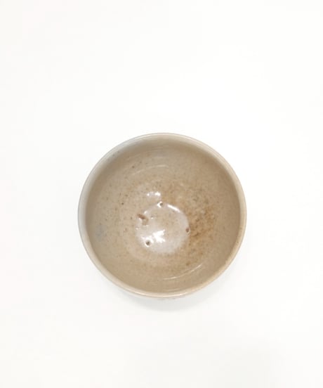 犬山焼　花鳥紋茶碗　明治大正頃