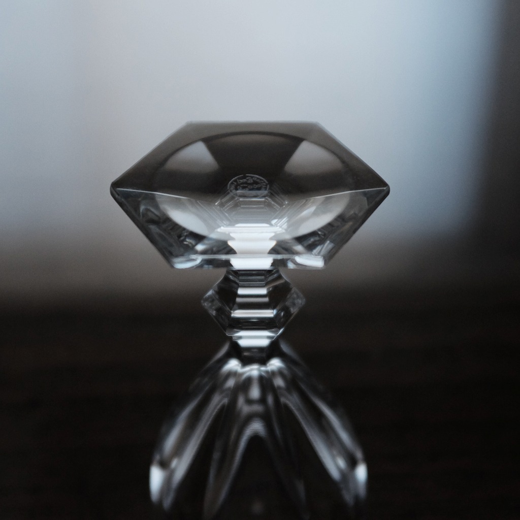 バカラ アルクール アビス デスククロック クリアガラス 箱付き[正規品]JPN バカラ アルクール アビス デスククロック クリアガラス 箱付き